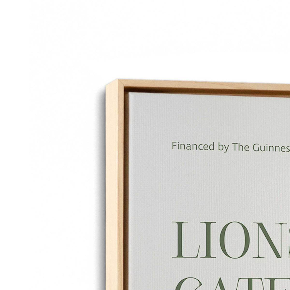[Color:American Maple], Picture of art in a American Maple frame at an angle