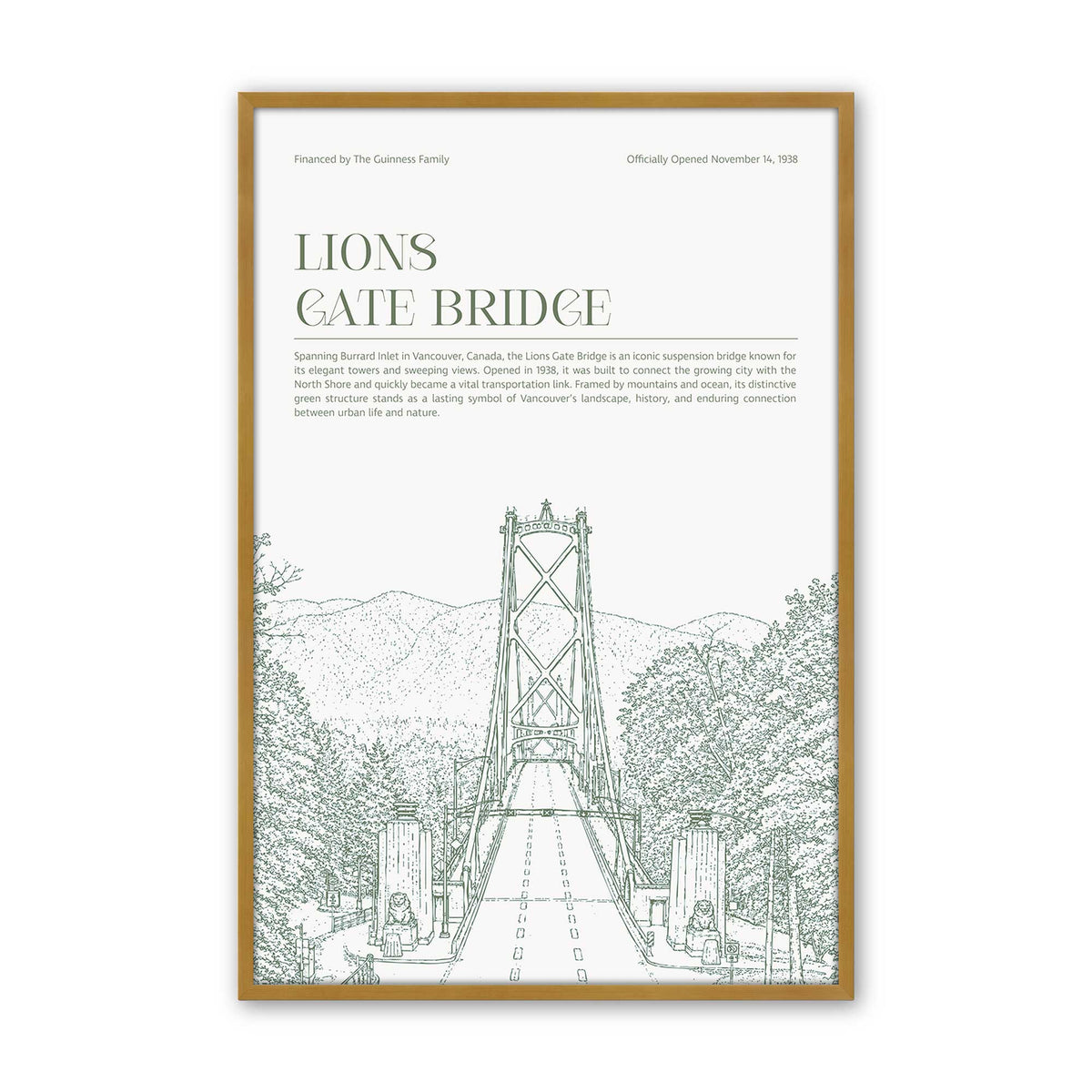 [Color:Polished Gold], Picture of art in a Polished Chrome frame