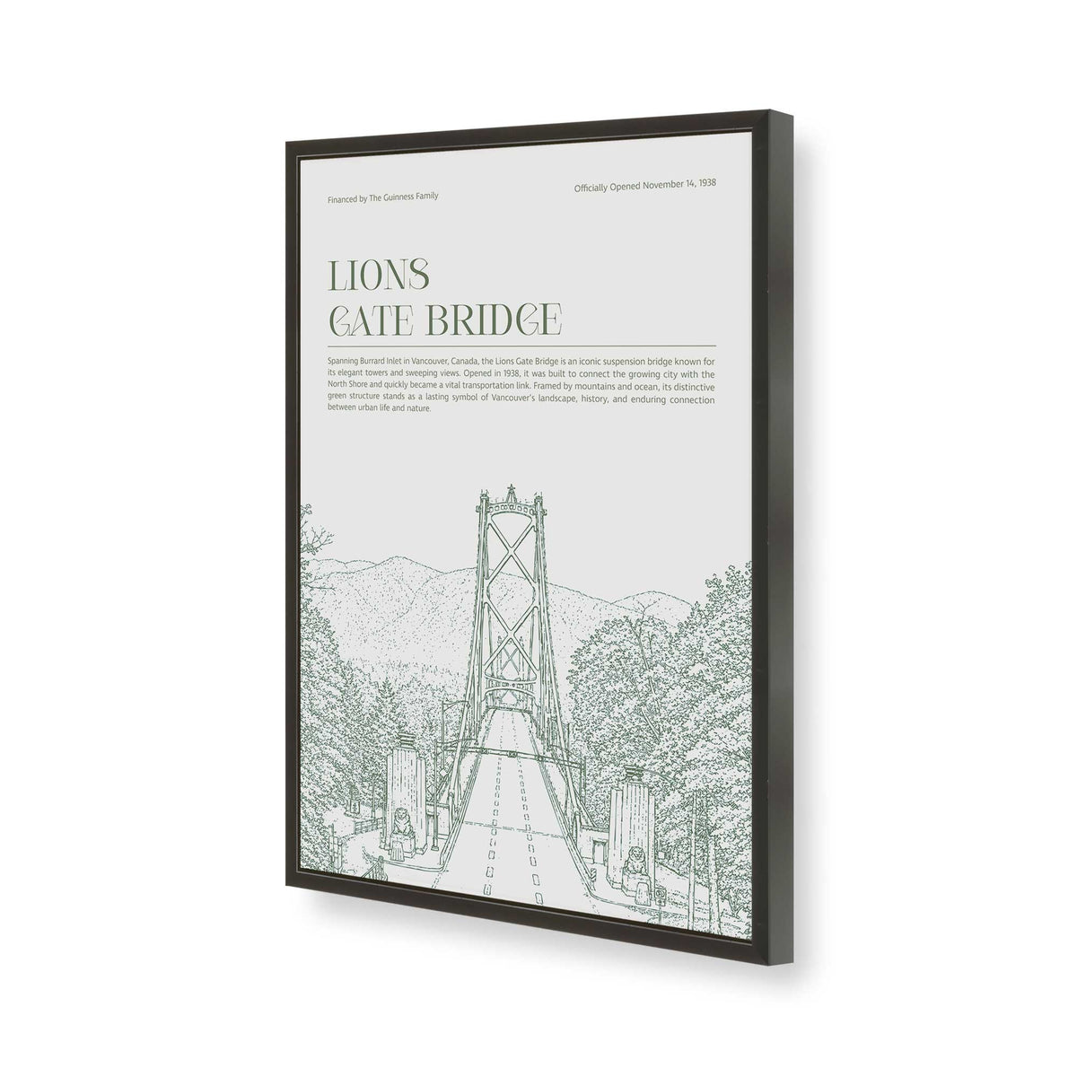 [Color:Satin Black], Picture of art in a Polished Chrome frame of the corner