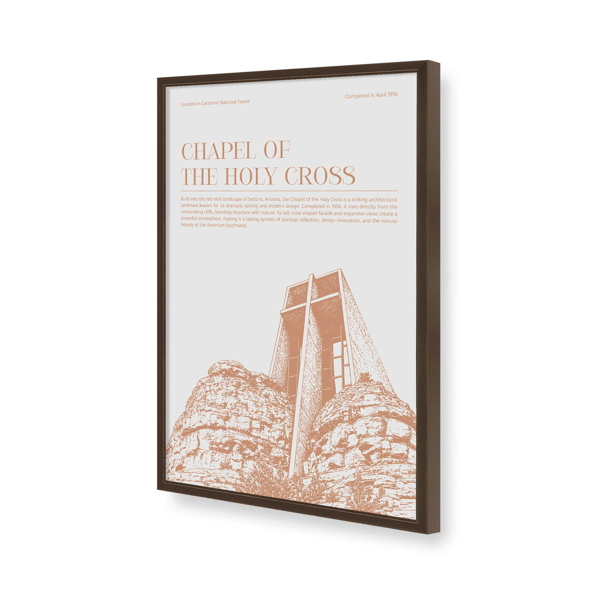 [Color:Belvinder Brown], Picture of art in a Polished Chrome frame of the corner