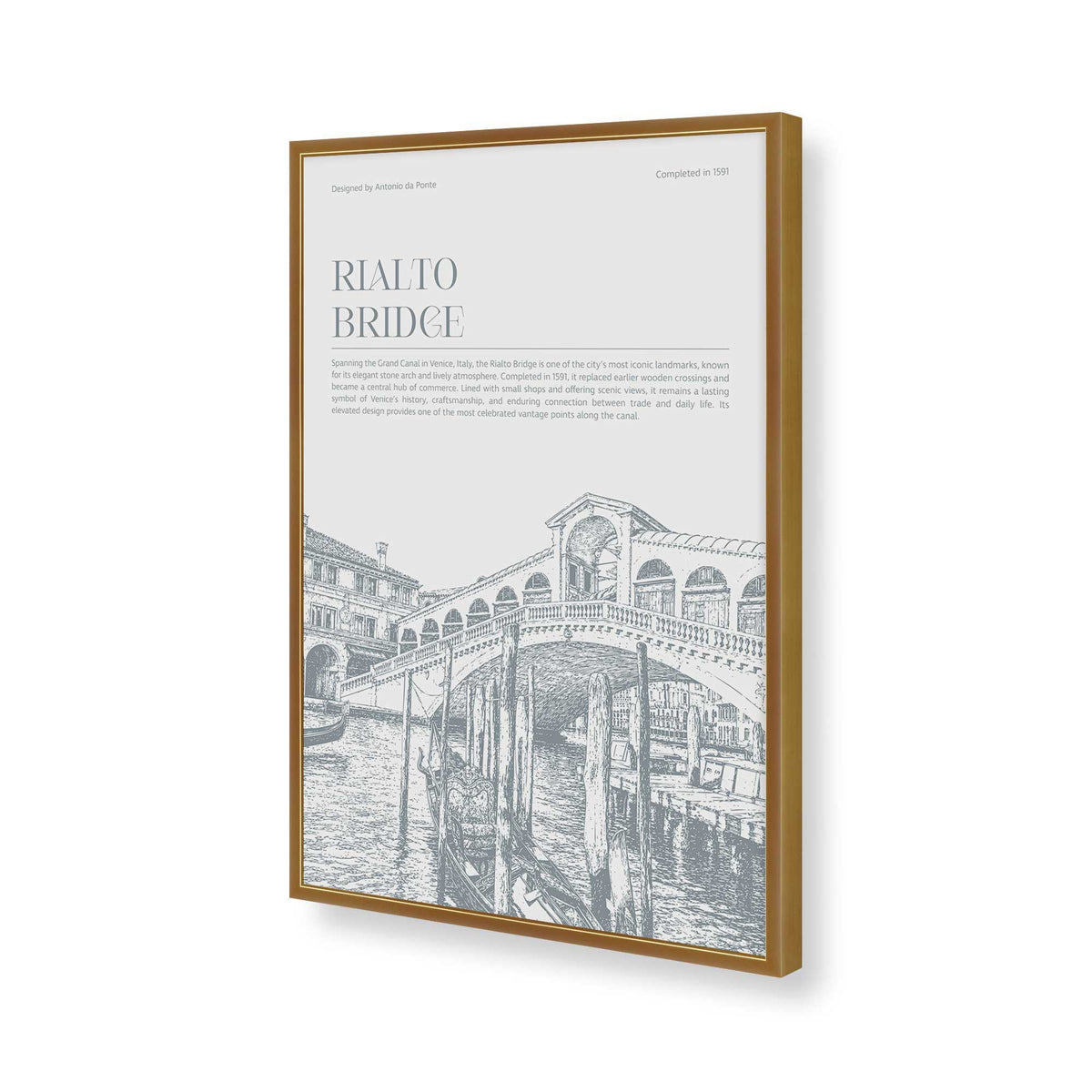 [Color:Polished Gold], Picture of art in a Polished Chrome frame of the corner