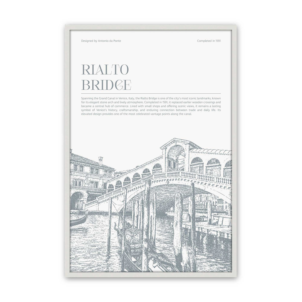 [Color:Opaque White], Picture of art in a Polished Chrome frame