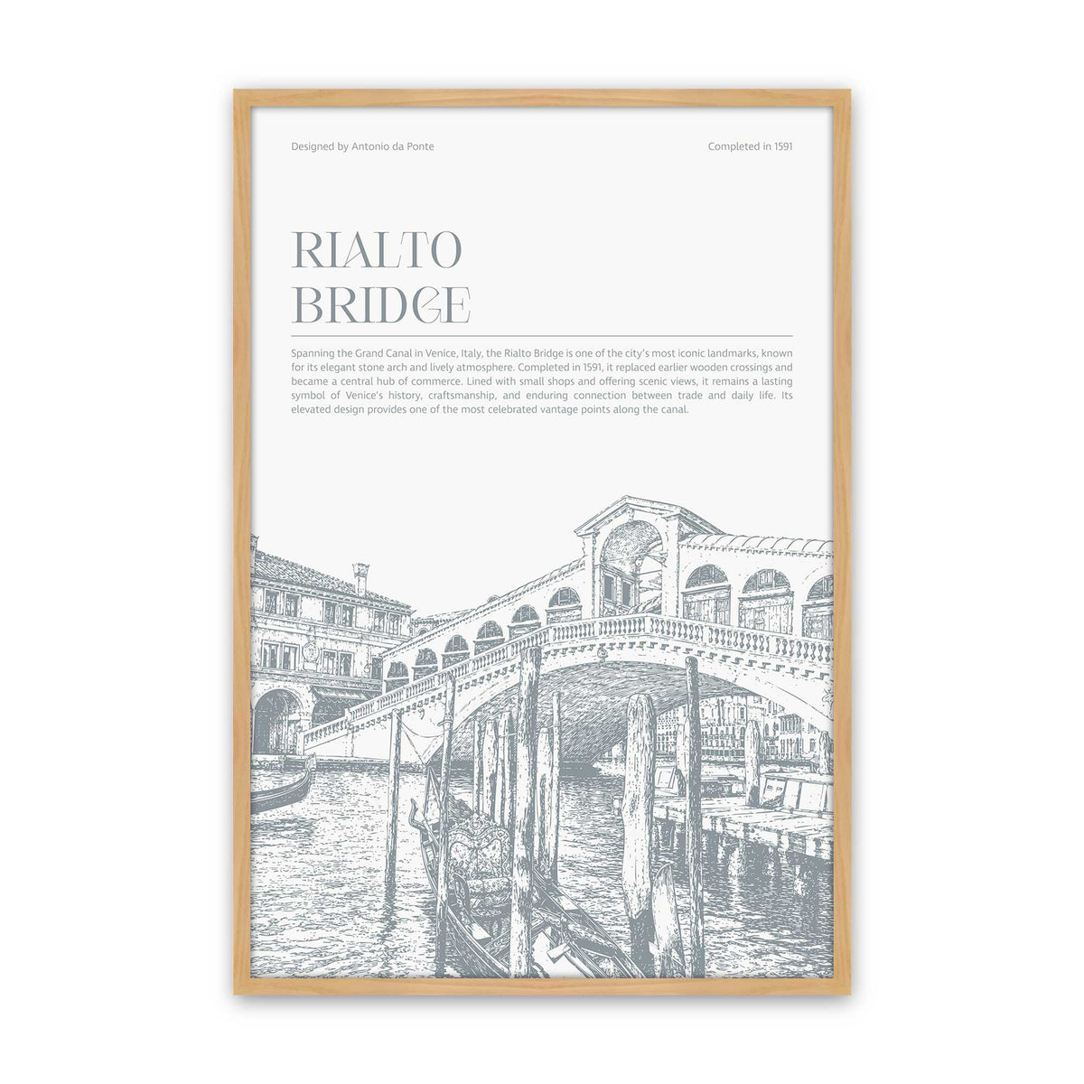 [Color:American Maple], Picture of art in a Polished Chrome frame