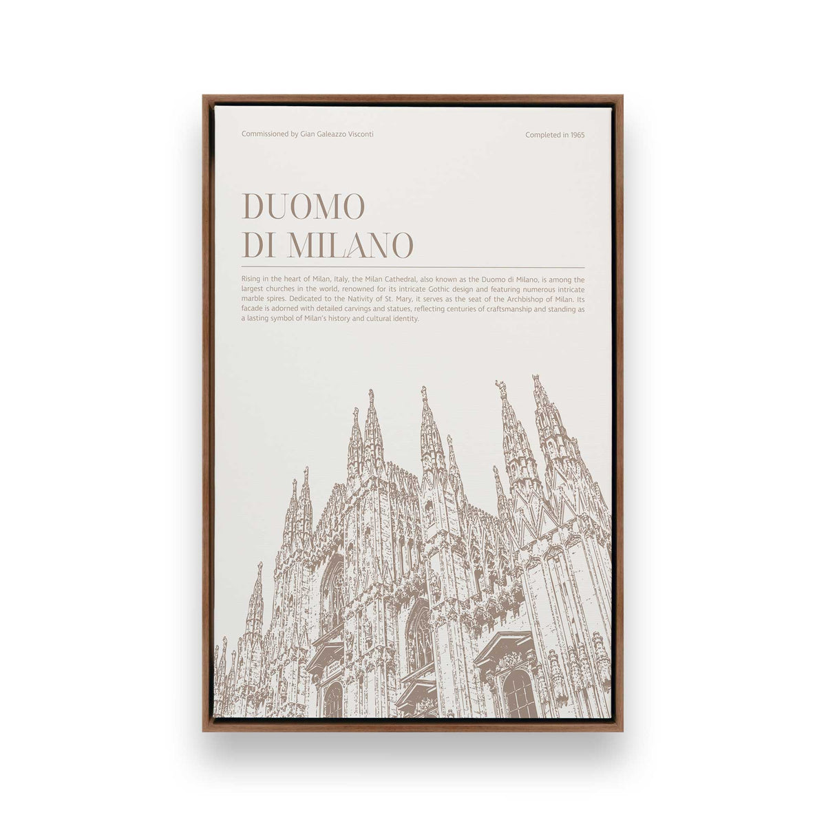 [Color:Walnut], Picture of art in a Walnut frame