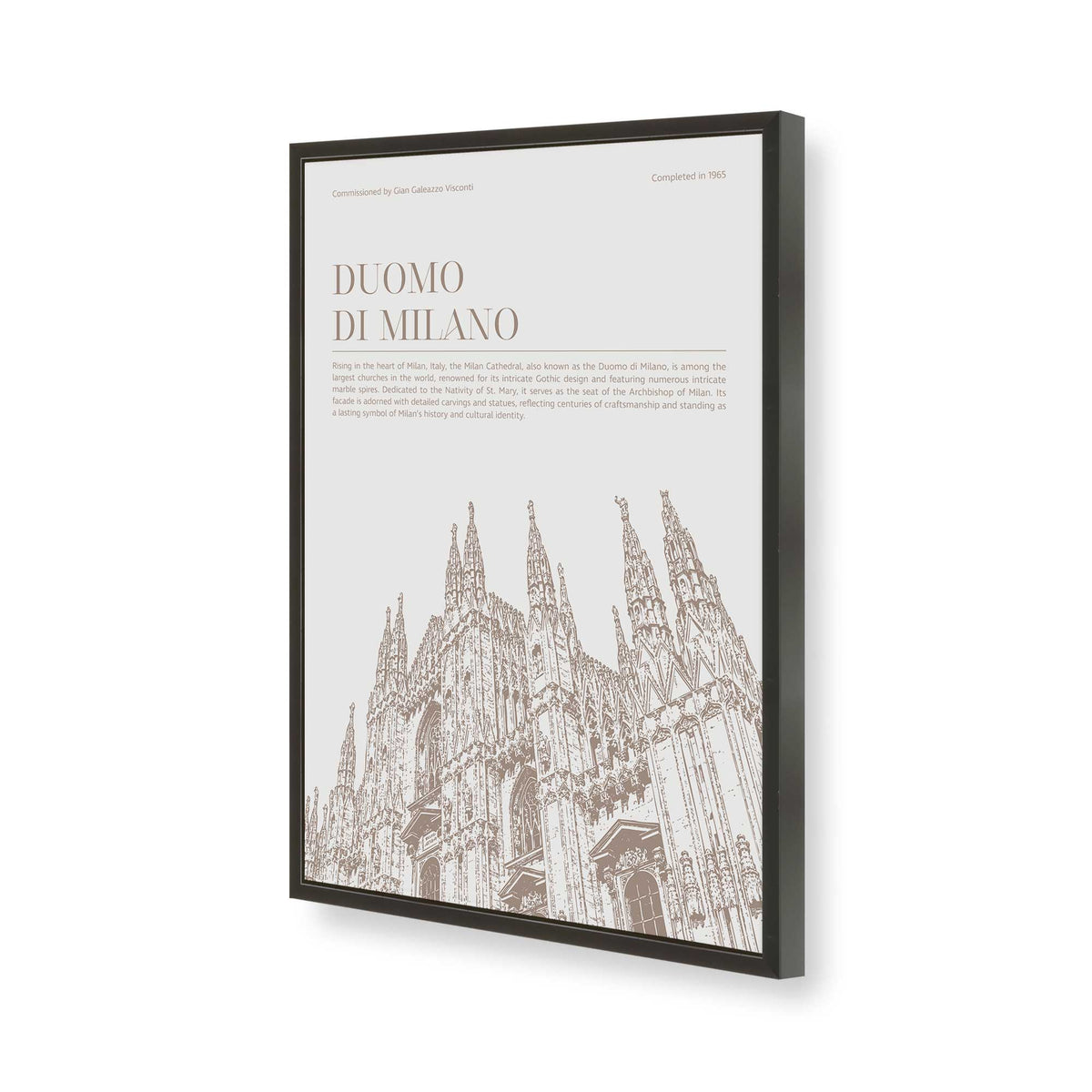 [Color:Satin Black], Picture of art in a Polished Chrome frame of the corner