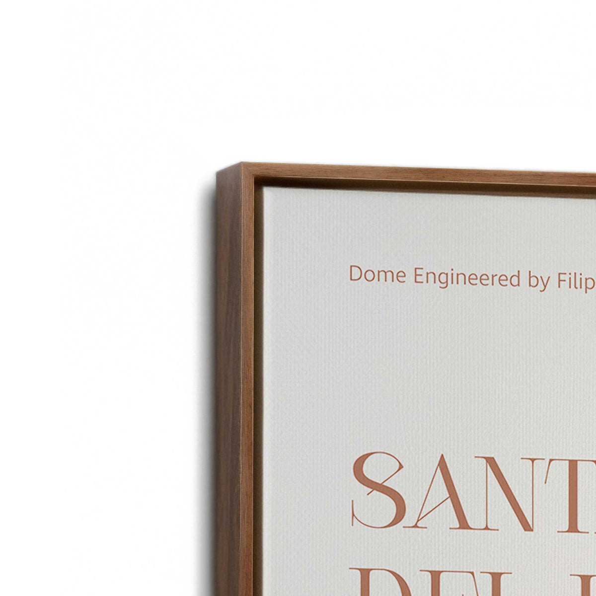 [Color:Walnut], Picture of art in a Walnut frame at an angle