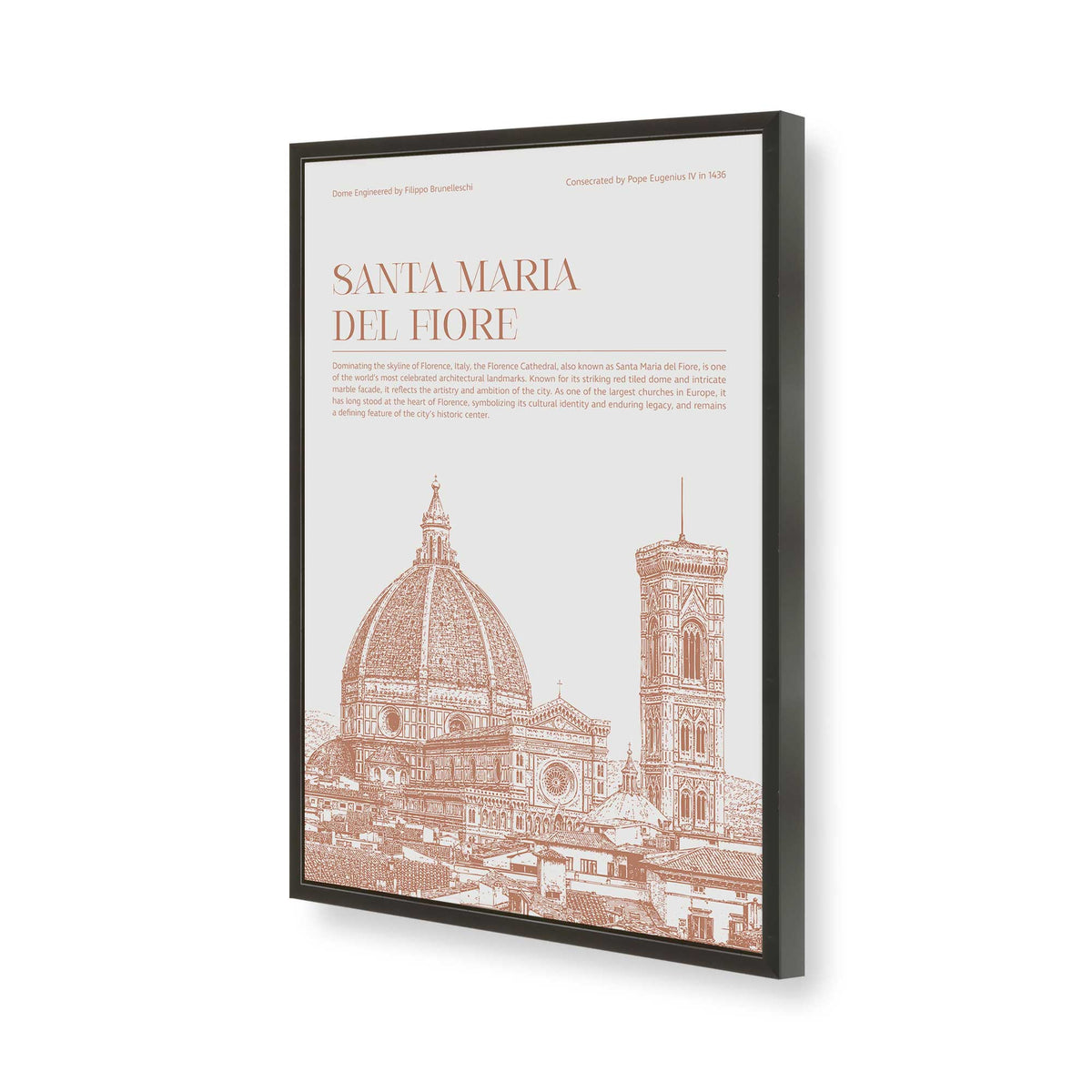 [Color:Satin Black], Picture of art in a Polished Chrome frame of the corner
