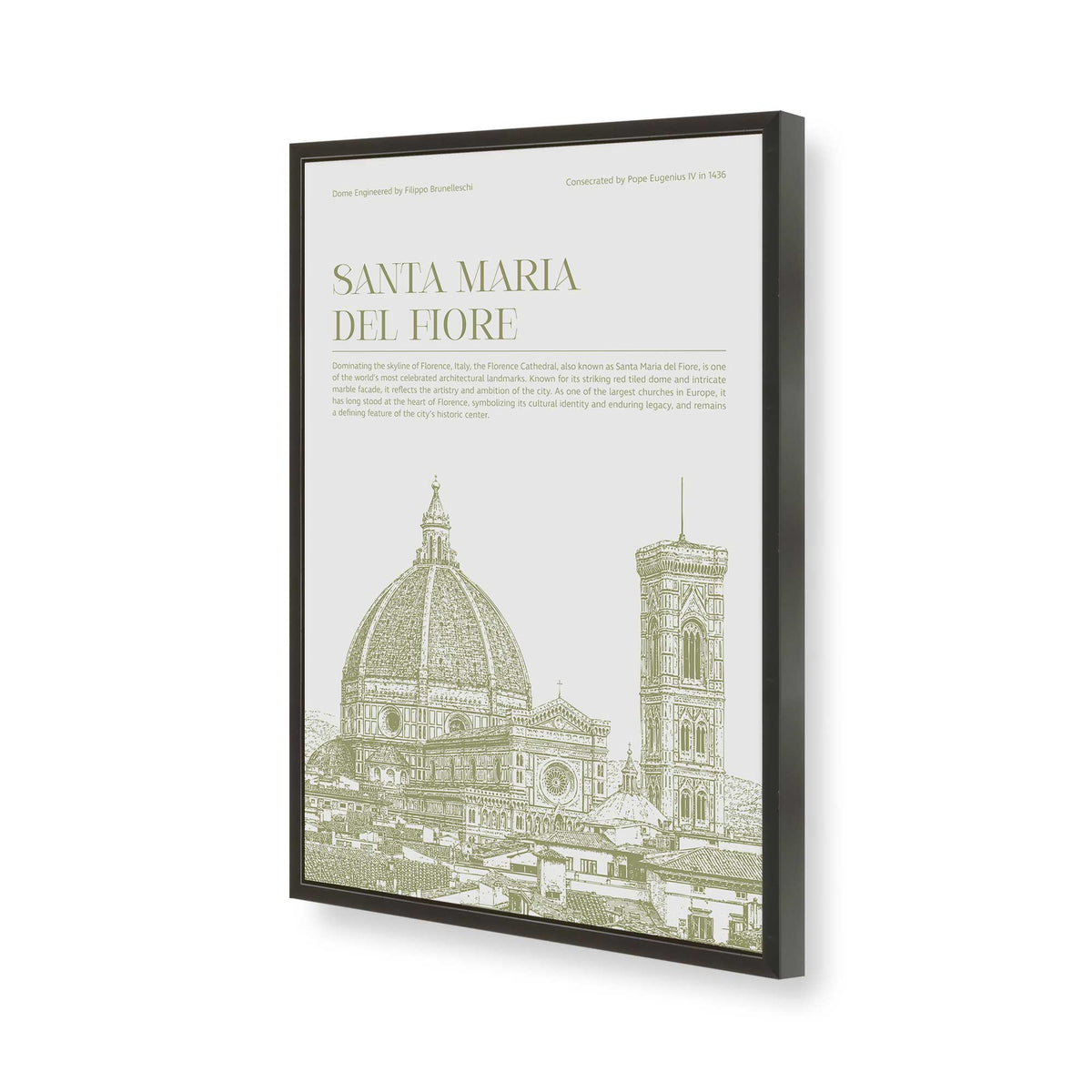 [Color:Satin Black], Picture of art in a Polished Chrome frame of the corner