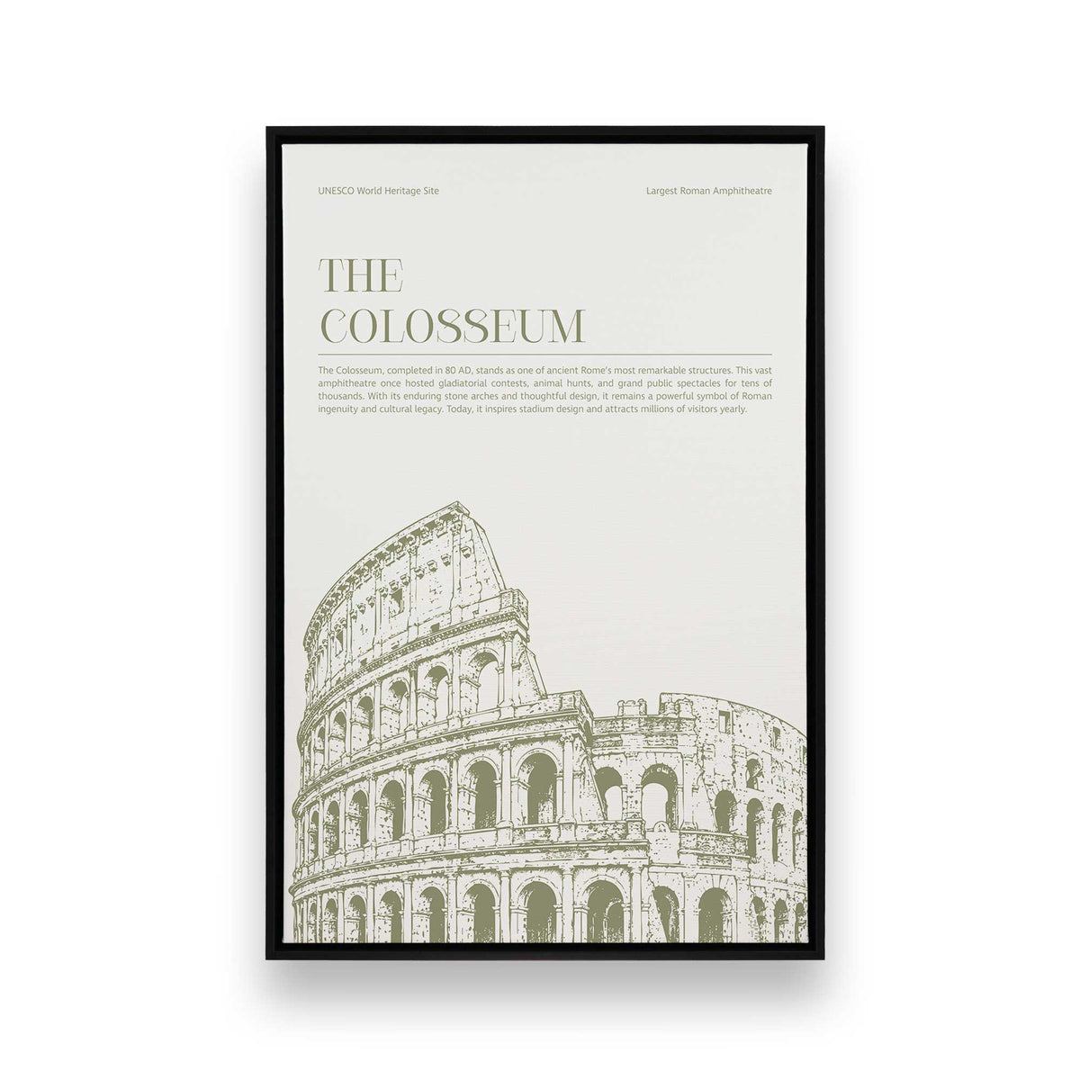 [Color:Satin Black], Picture of art in a Satin Black frame