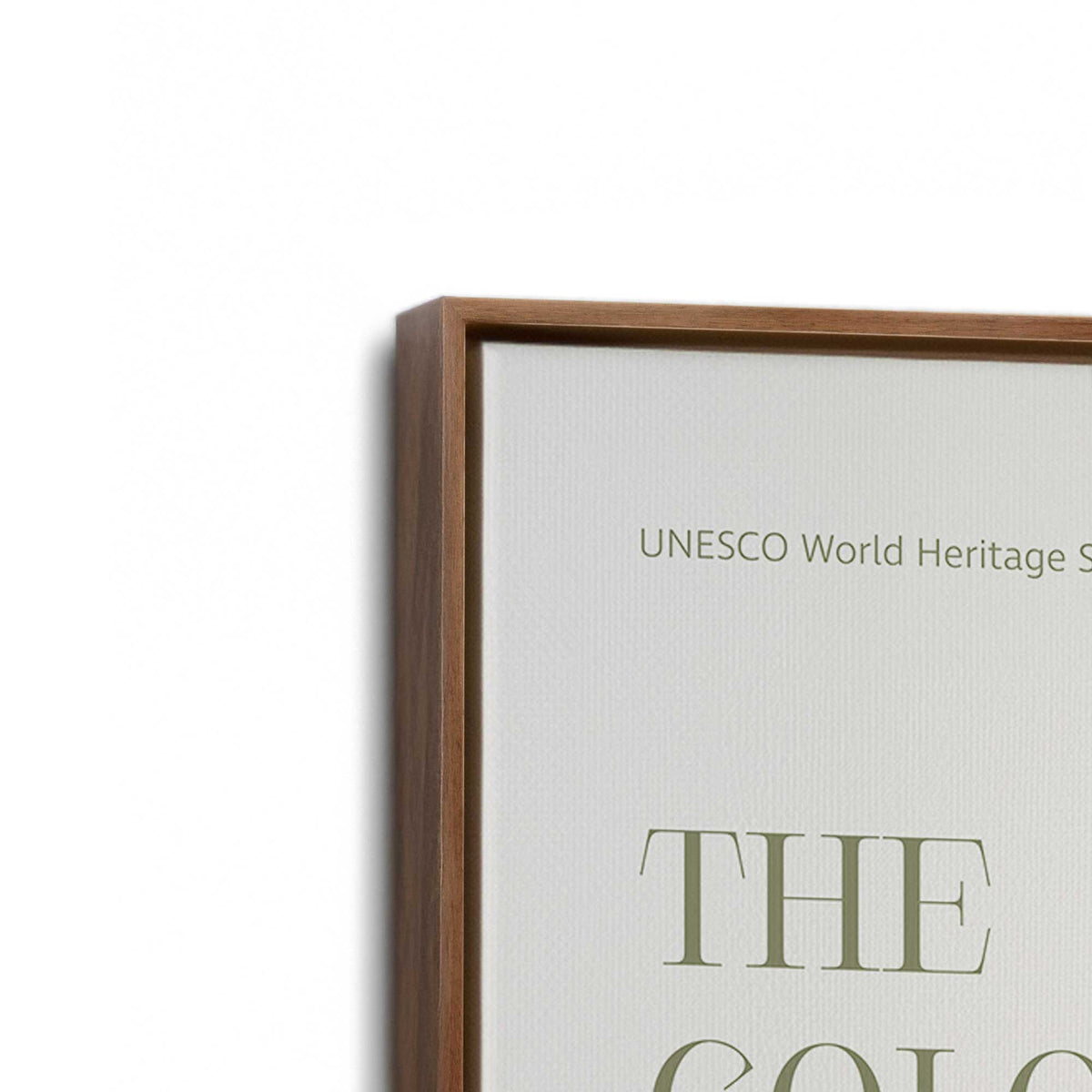[Color:Walnut], Picture of art in a Walnut frame at an angle