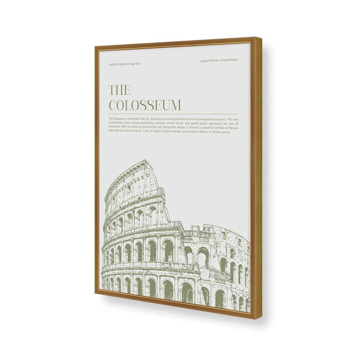 [Color:Polished Gold], Picture of art in a Polished Chrome frame of the corner