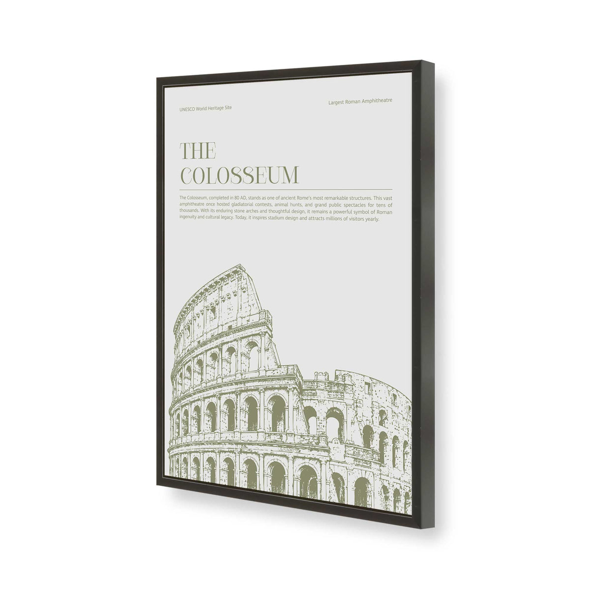 [Color:Satin Black], Picture of art in a Polished Chrome frame of the corner