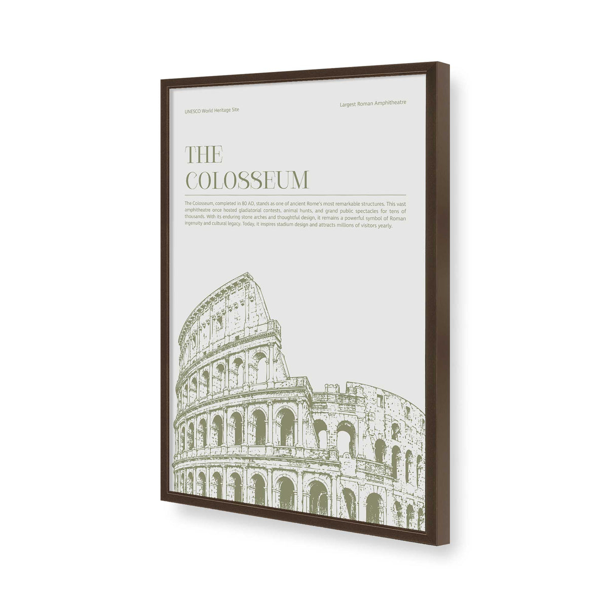 [Color:Belvinder Brown], Picture of art in a Polished Chrome frame of the corner