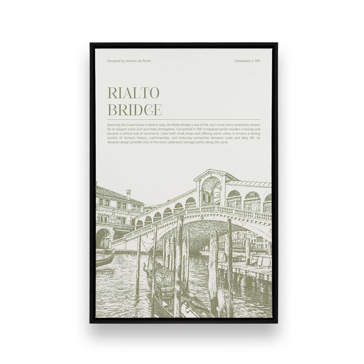 [Color:Satin Black], Picture of art in a Satin Black frame