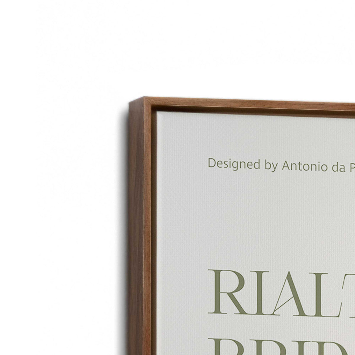 [Color:Walnut], Picture of art in a Walnut frame at an angle