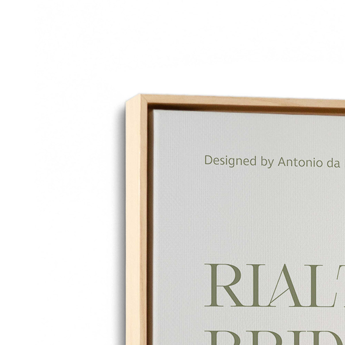 [Color:American Maple], Picture of art in a American Maple frame at an angle