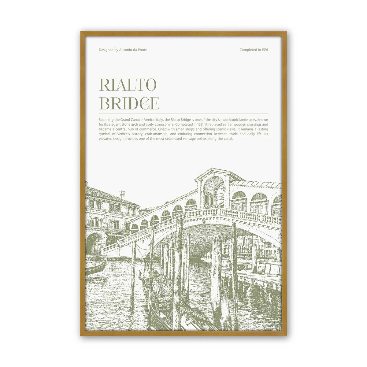[Color:Polished Gold], Picture of art in a Polished Chrome frame