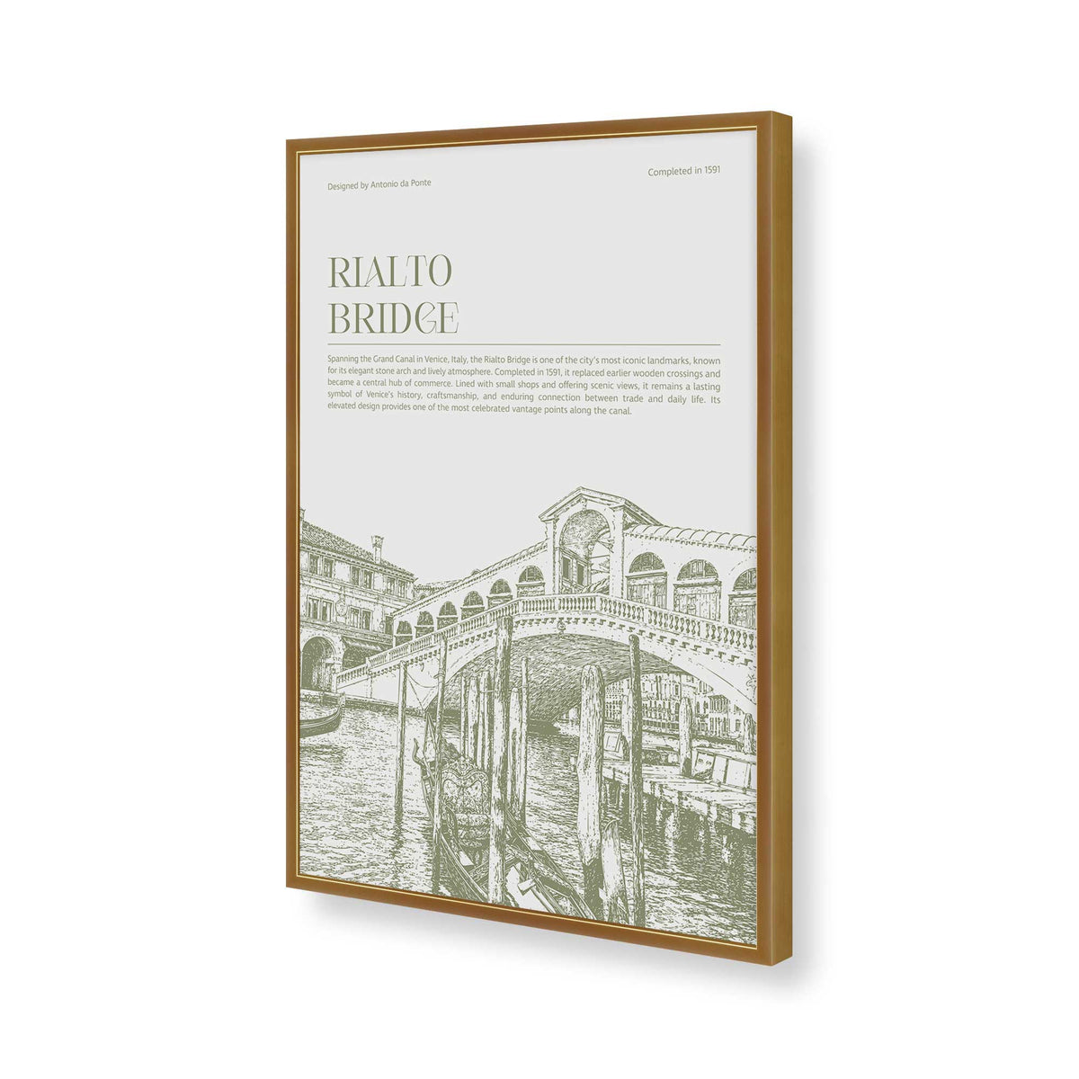 [Color:Polished Gold], Picture of art in a Polished Chrome frame of the corner