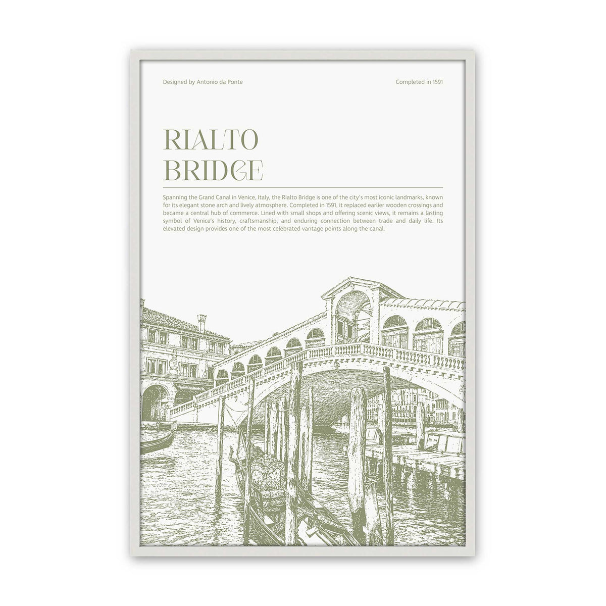 [Color:Opaque White], Picture of art in a Polished Chrome frame