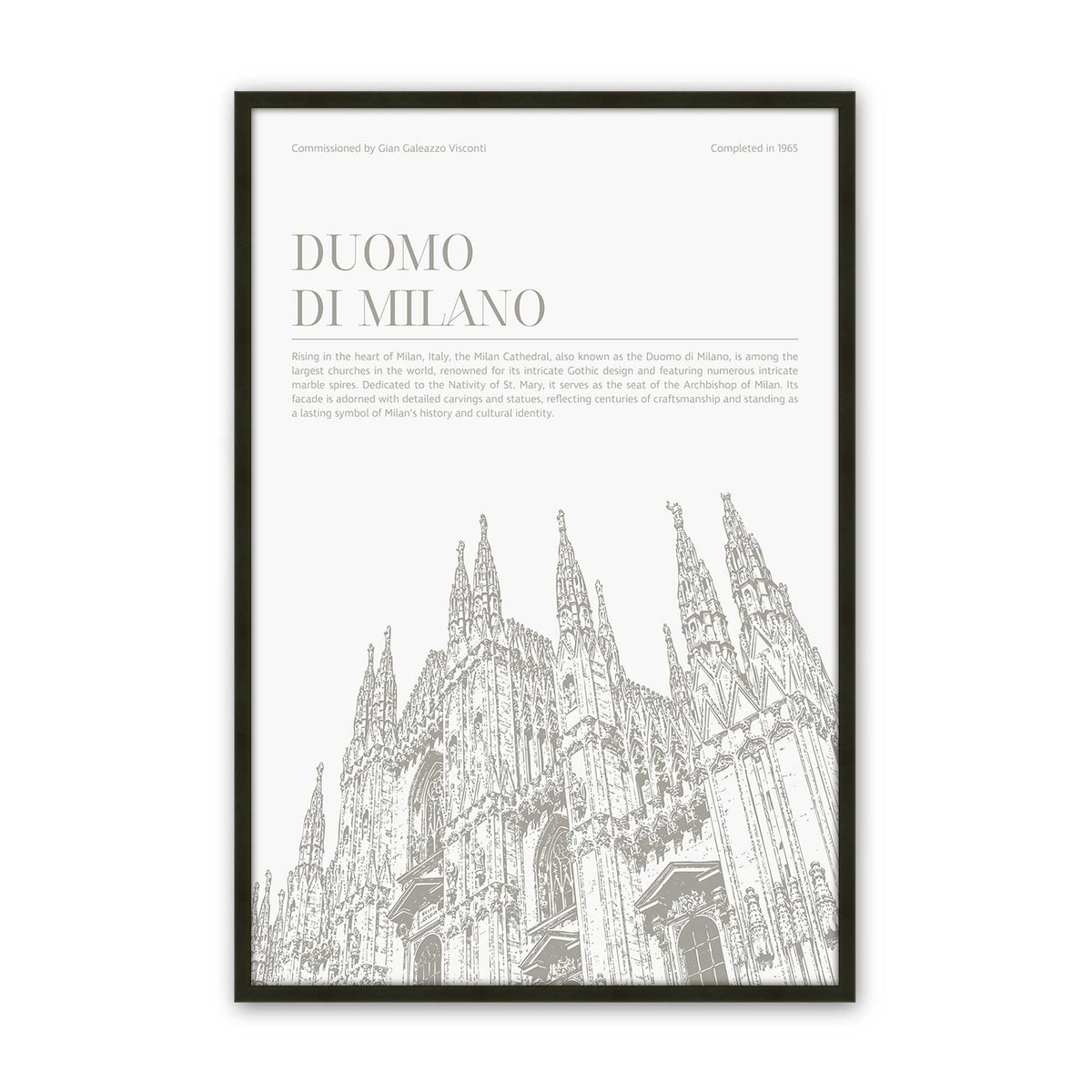 [Color:Satin Black], Picture of art in a Polished Chrome frame