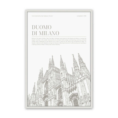 [Color:Opaque White], Picture of art in a Polished Chrome frame