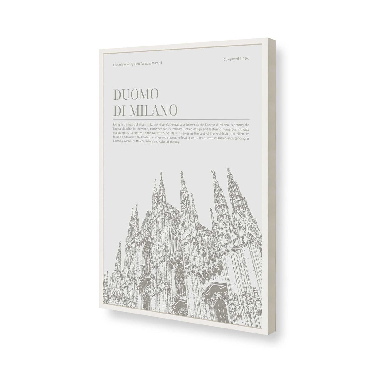 [Color:Opaque White], Picture of art in a Polished Chrome frame of the corner