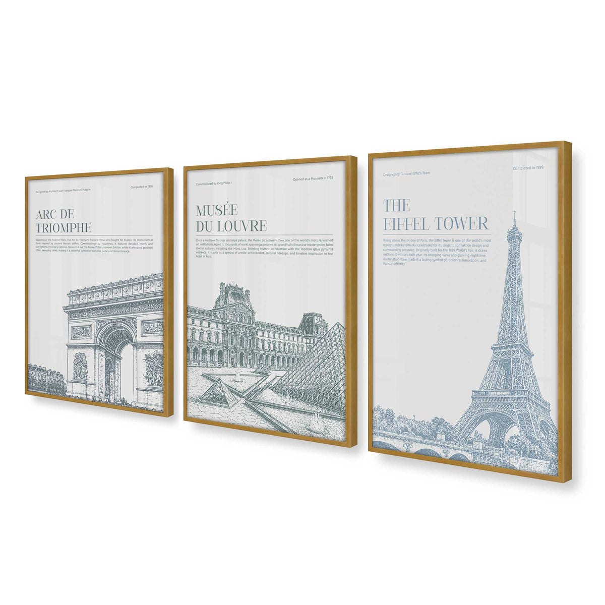 [Color:Polished Gold], Picture of art in a Polished Gold frame at an angle