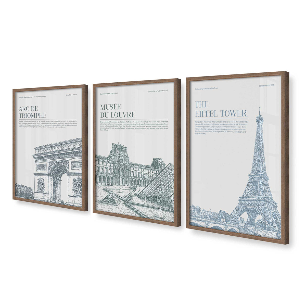 [Color:Walnut], Picture of art in a Walnut frame at an angle