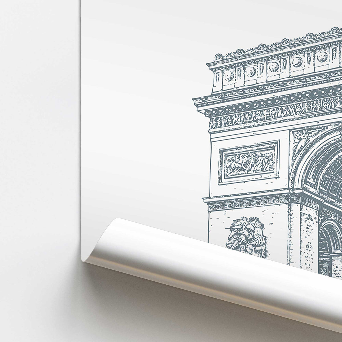[color:Rolled Print], Picture of close up of art