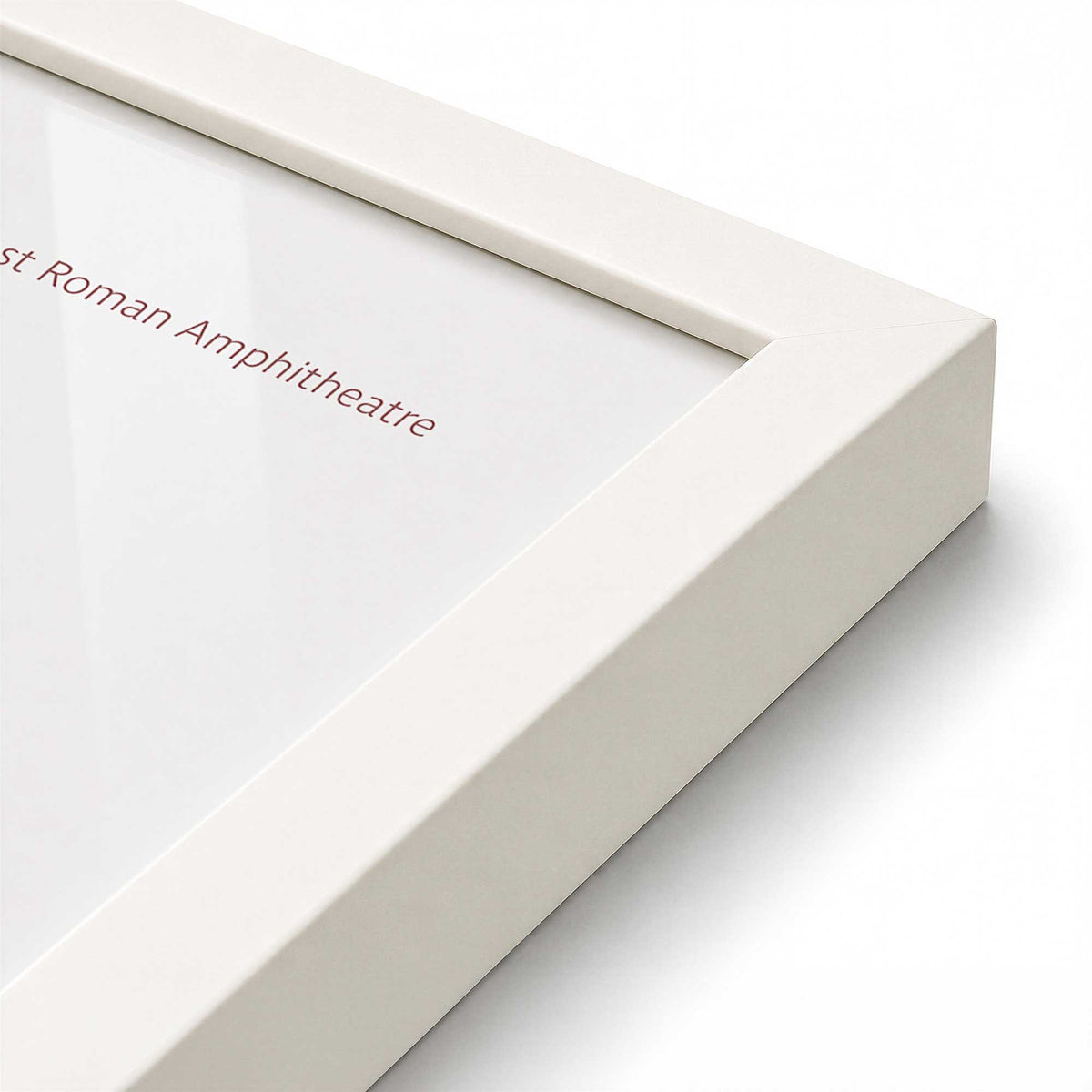 [Color:Opaque White], Picture of art in an Opaque White frame of the corner