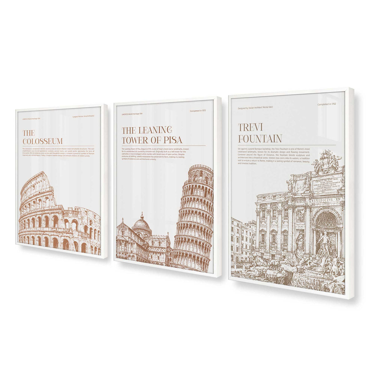 [Color:Opaque White], Picture of art in an Opaque White frame at an angle