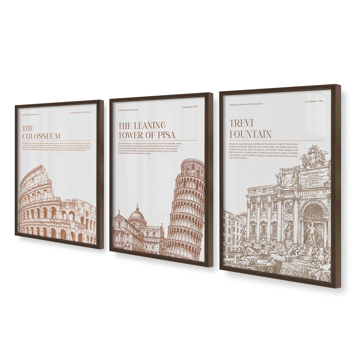 [Color:Belvinder Brown], Picture of art in a Belvinder Brown frame at an angle