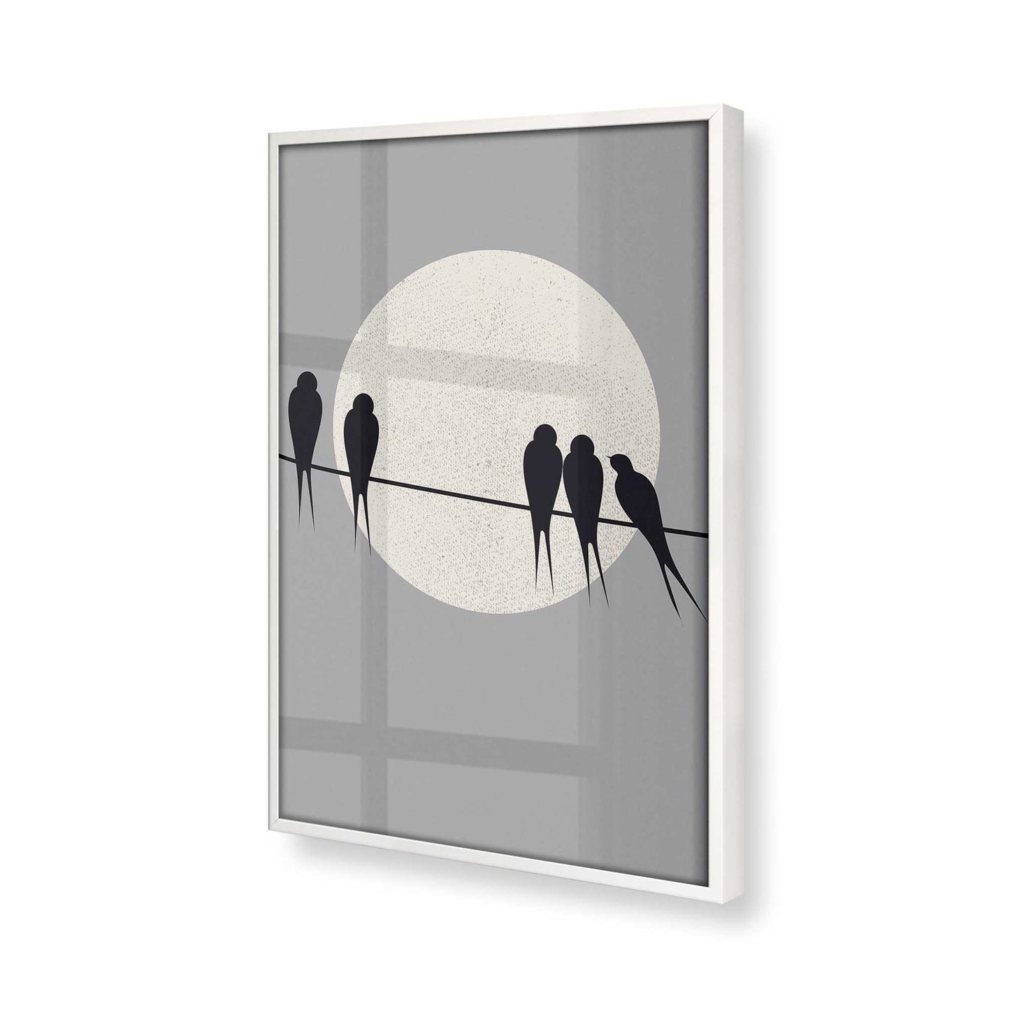 [Color:Opaque White] Picture of art in a Opaque White frame at an angle