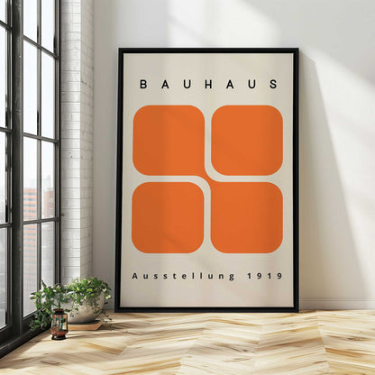 Bauhaus 1919 Retro Blocks Print on Canvas
