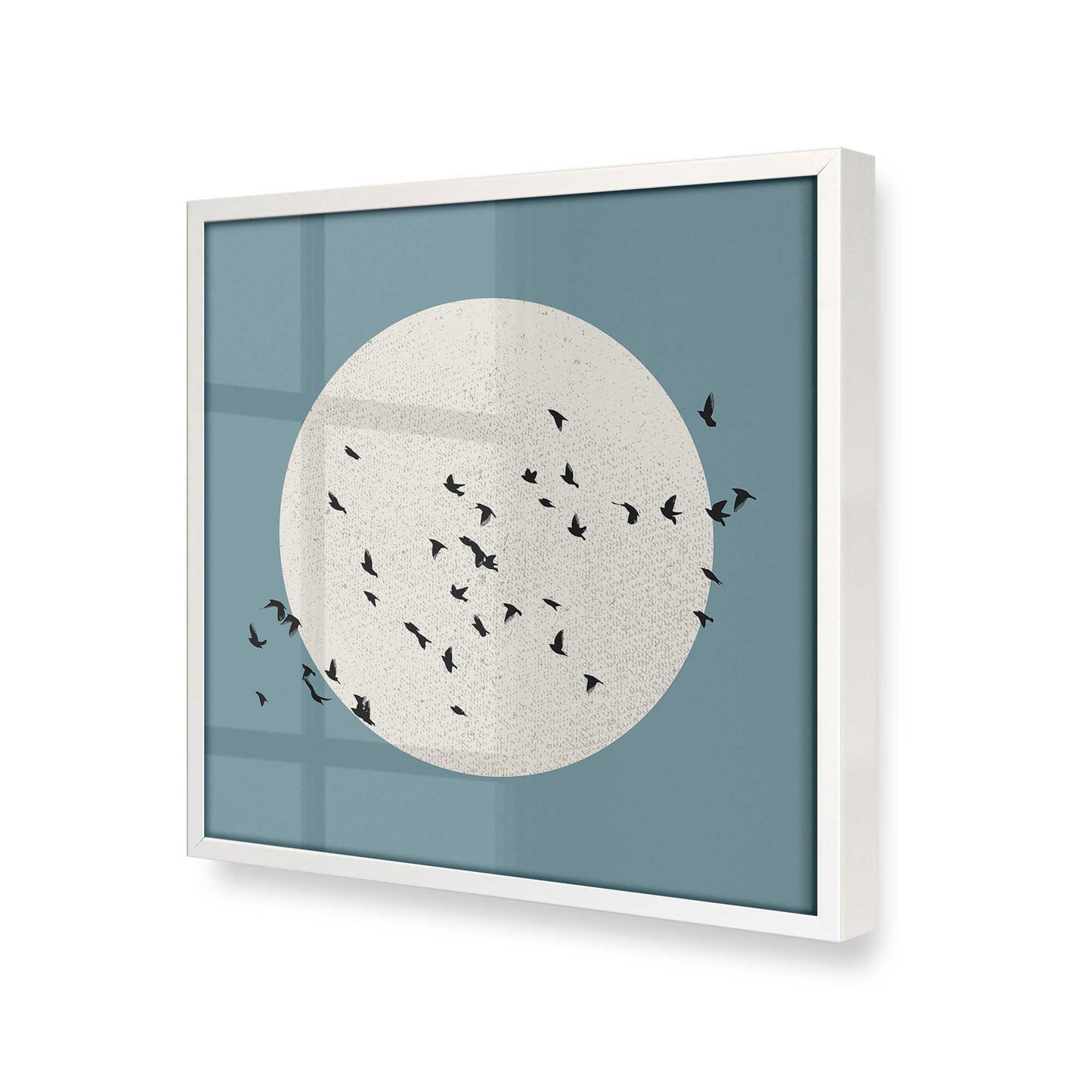 [Color:Opaque White] Picture of art in a Opaque White frame at an angle