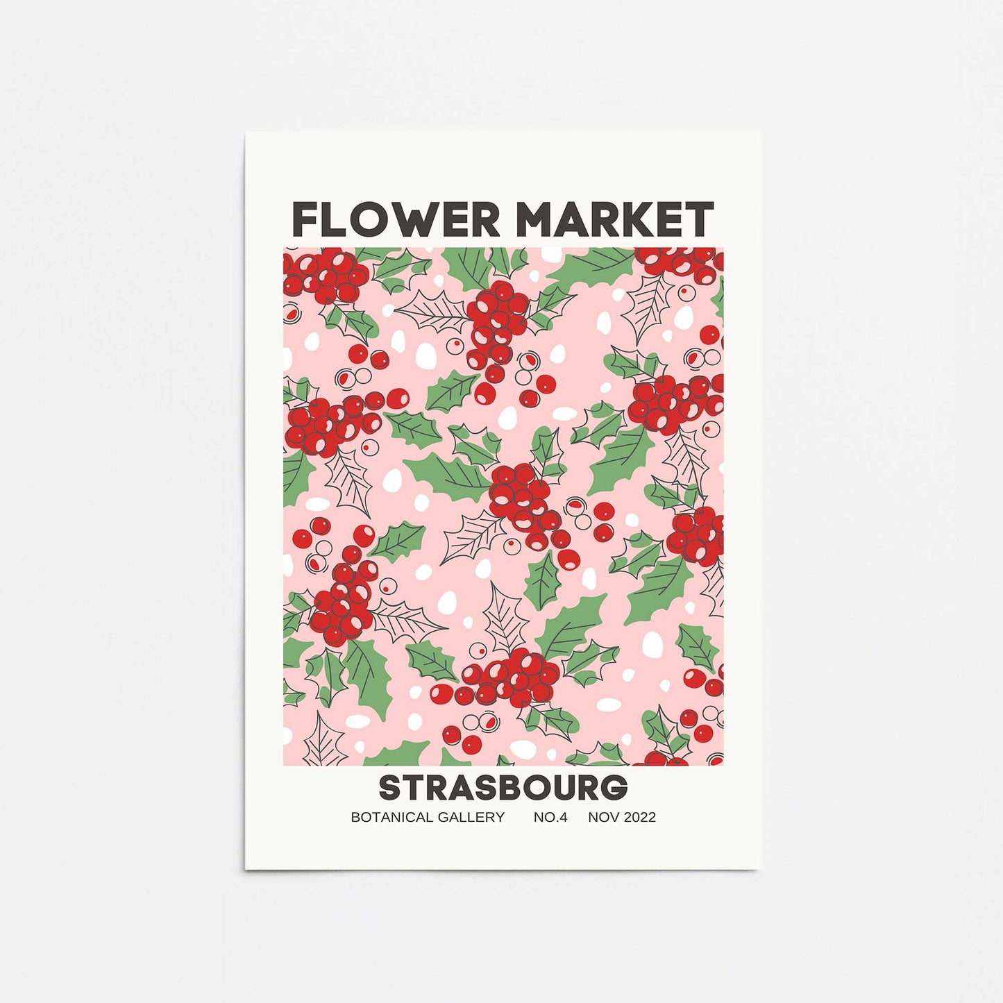 Holiday Flower Market III Promotional Rolled Print