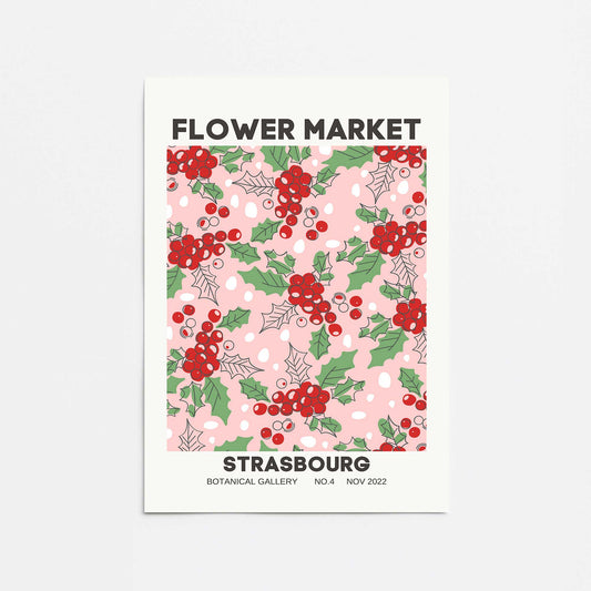 Holiday Flower Market III Promotional Rolled Print
