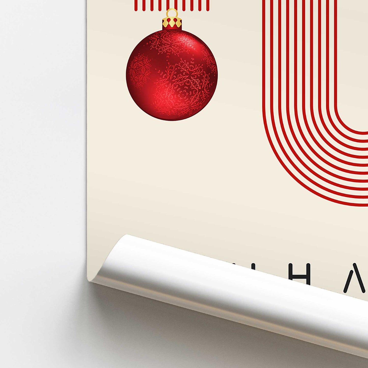 Festive Red Bauhaus 1919 Promotional Rolled Print