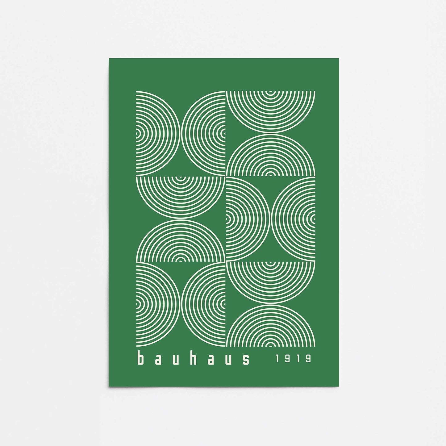 Bauhaus Modernist Green Lines Promotional Rolled Print