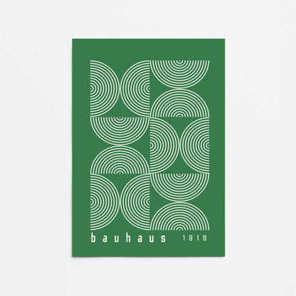 Bauhaus Modernist Green Lines Promotional Rolled Print