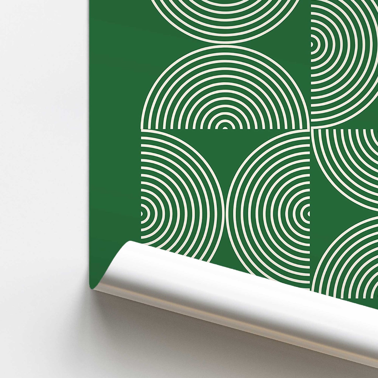 Bauhaus Modernist Green Lines Promotional Rolled Print