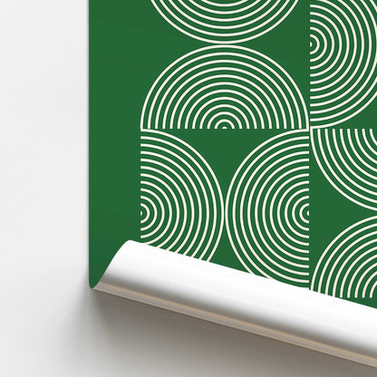 Bauhaus Modernist Green Lines Promotional Rolled Print