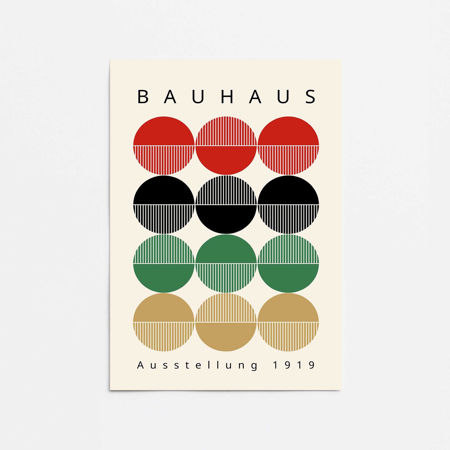 Vintage Bauhaus Circles Promotional Rolled Print