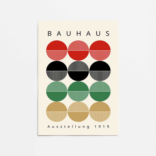 Vintage Bauhaus Circles Promotional Rolled Print