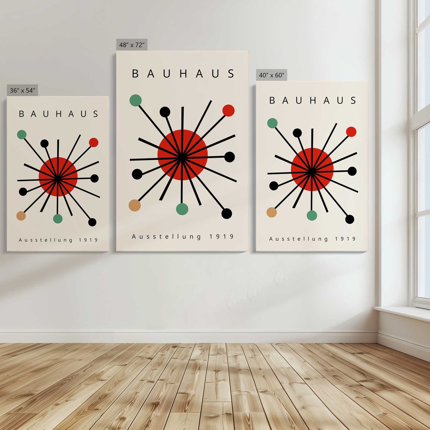 [Color:Stretched Canvas], Image showing the size comparisons