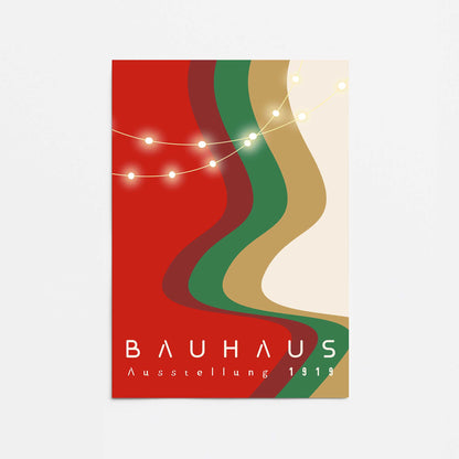 Holiday Glow Bauhaus Poster I Promotional Rolled Print