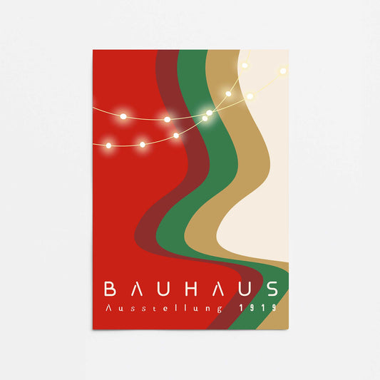 Holiday Glow Bauhaus Poster I Promotional Rolled Print
