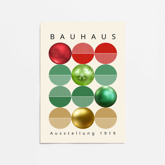 Bauhaus Holiday Ornament Poster Promotional Rolled Print