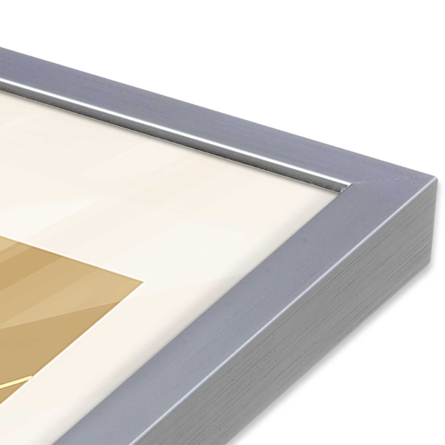 [Color:Polished Chrome], Picture of art in a Polished Chrome frame at an angle