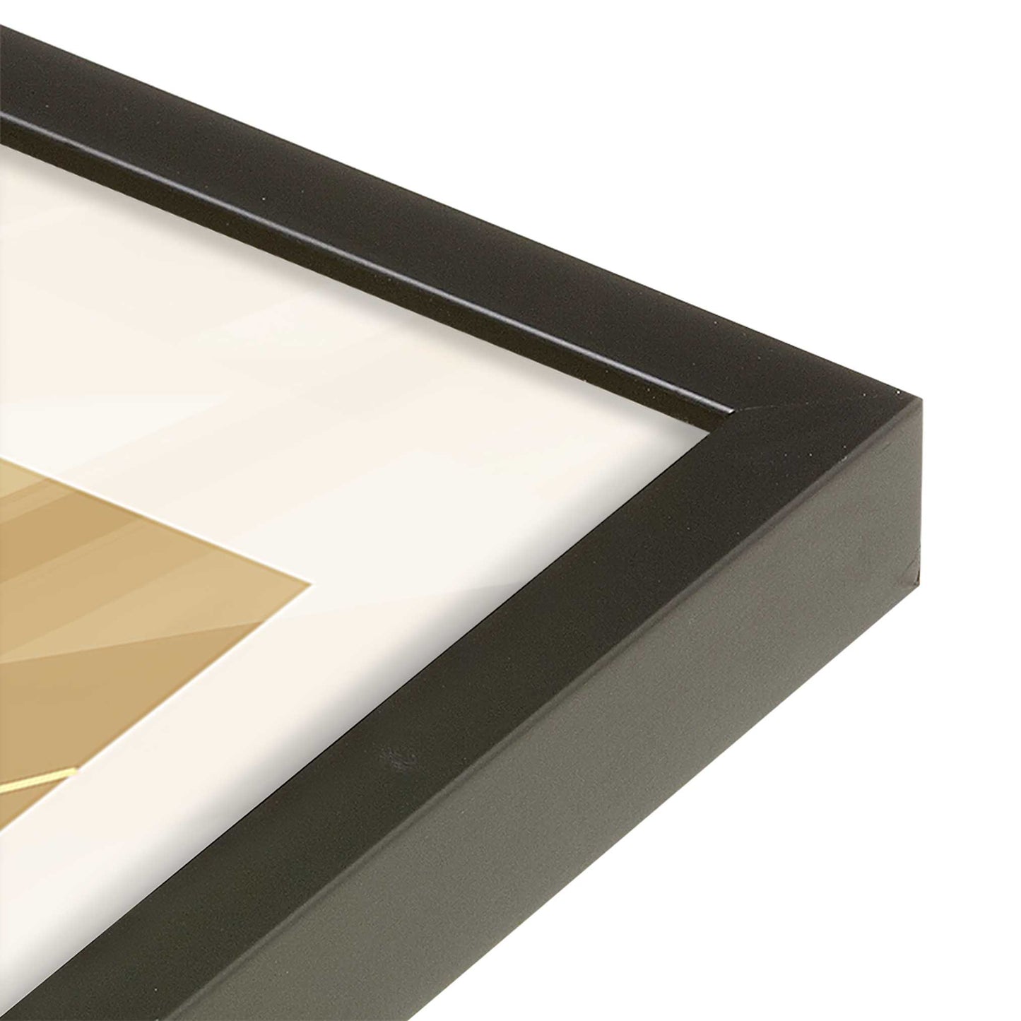 [Color:Satin Black], Picture of art in a Satin Black frame at an angle